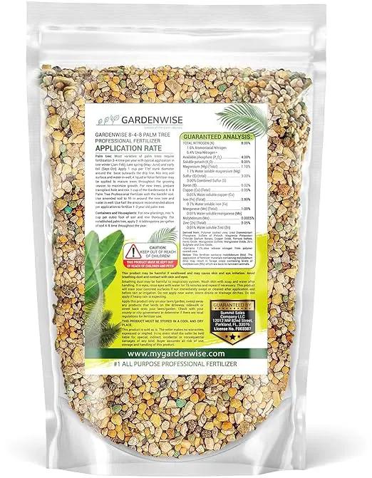 8-4-8 Professional Palm Tree Fertilizer Plant Food; for Indoor Potted Plants and Outdoor Landscape Palm Trees; Quick-Release Nitrogen Fertilizer and Continuous Feeding (5 QUARTS) by GreenHaven Gardens