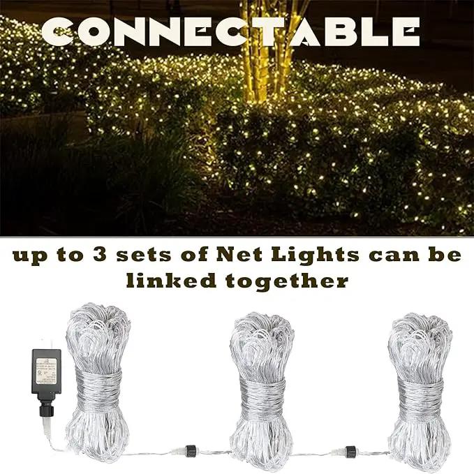 Eueasy LED Net Lights, 270 LED 10x10FT with Timer & 8 Lighting Modes, Outdoor Net Lights for Gazebo, Bush, Wedding, Holiday by GreenHaven Gardens