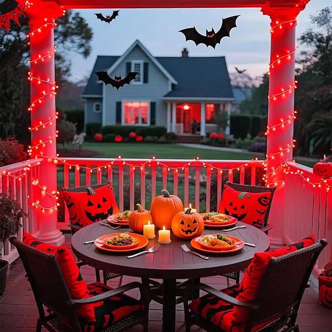 JMEXSUSS Red Christmas Lights Clear Wire, 66ft 200 LED Red Christmas String Lights Outdoor Indoor Plug in, 8 Modes Red String Twinkle Fairy Lights for Room Party Tree Decorations by GreenHaven Gardens