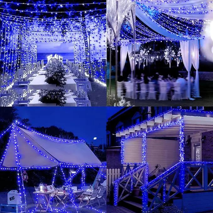 Heceltt 1140 LED 449 FT String Lights Outdoor, 8 Modes Easter Lights Plug in, IP44 Waterproof Led String Lights with Timer and Memory for Yard Party Garden Wedding Decorations (Blue) by GreenHaven Gardens