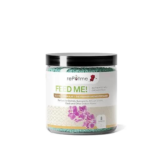 rePotme Orchid Food - Feed ME! MSU Orchid Fertilizer - RO/Rain/Tap Water (8 oz) by GreenHaven Gardens