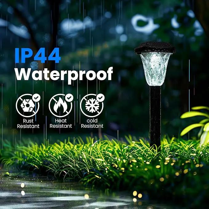 GIGALUMI Solar Outdoor Lights,Solar Lights Outdoor Waterproof 10 Pack,Cool White Solar Pathway Lights for Outside,Outdoor Lights Solar Powered Garden Decoration for Pathway,Patio,Lawn,Yard by GreenHaven Gardens