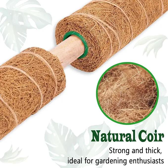 2 Pack 21 Inch Moss Poles, Stackable Moss Pole for Plants Monstera, 37 Inch Tall Moss Poles for Climbing Plants Indoor, Coir Totem Plant Support Stakes Stand for Potted Plants, Pothos by GreenHaven Gardens