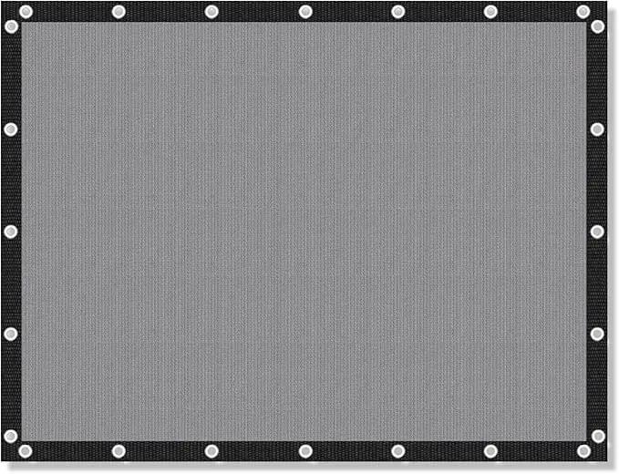 VICLLAX Shade Fabric Sun Shade Cloth with Every 2 FT Grommets for Patio Garden Pergola Cover Canopy 9x21 FT, Light Grey by GreenHaven Gardens