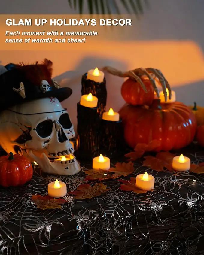 BEICHI Flameless Candles, 50Pack Battery Operated Candles, LED Tea Lights Candles Battery Operated, Flickering Fake Candles for Wedding Halloween Christmas Diwali- Warm Yellow by GreenHaven Gardens