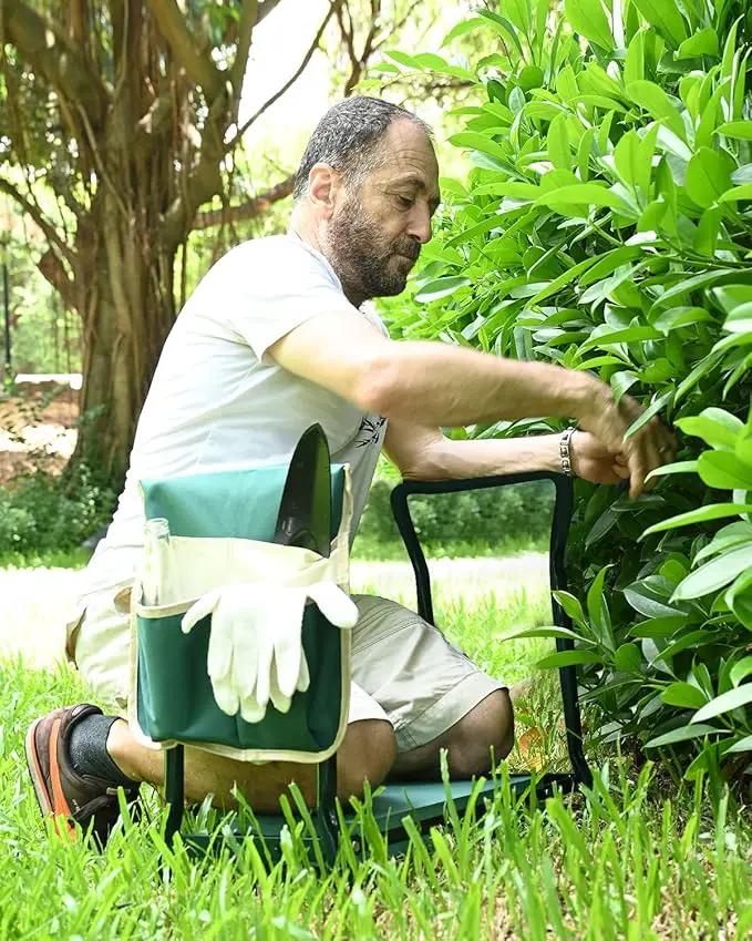 KVR Garden Bench for Kneeling and Sitting Foldable Garden Kneeler and Seat Heavy Duty,Gardner Gifts Ideas for Women Mom Grandma by GreenHaven Gardens