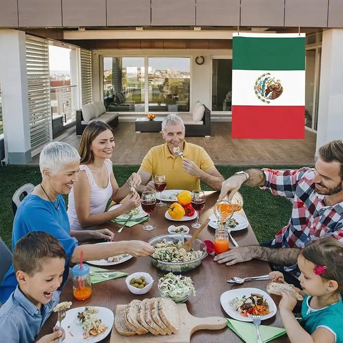 Mexico Mexican Michoacan Flag Garden Yard House 2x3 ft Flags Double Sided Print Banner Indoor Outdoor Party Home Decorations for Boat Dorm House Balcony by GreenHaven Gardens