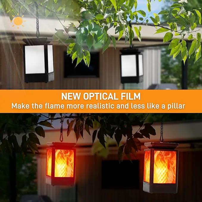 Solar Lanterns Outdoor Waterproof, 3 Modes Changing Flickering Flame Upgraded Solar Lights, Auto On/Off Solar Powered Hanging Lanterns for Patio, Yard, Garden Decor by GreenHaven Gardens