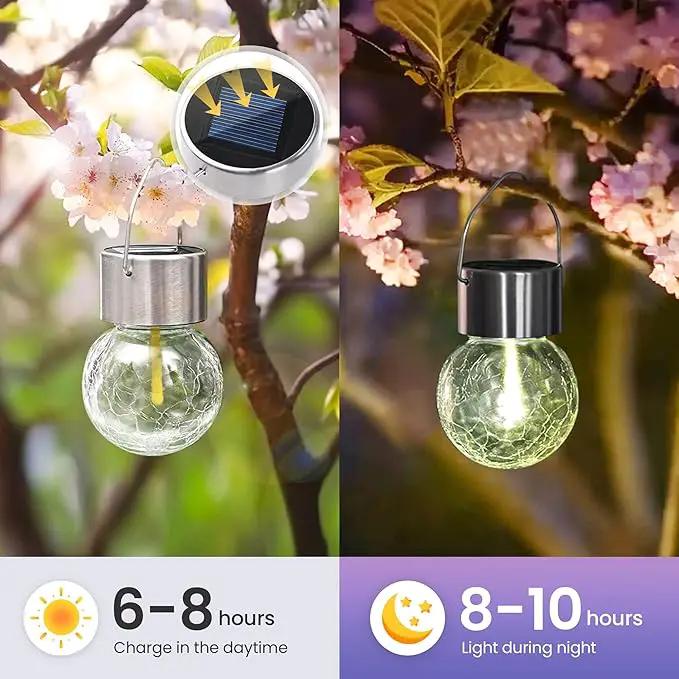 Hanging Solar Lights Outdoor,New Upgraded Moving Led Beads,Solar Powered Waterproof Lighting,12 Pack Hanging Globe Solar Lights for Garden Yard Patio Fence Christmas Decoration (Warm White) by GreenHaven Gardens