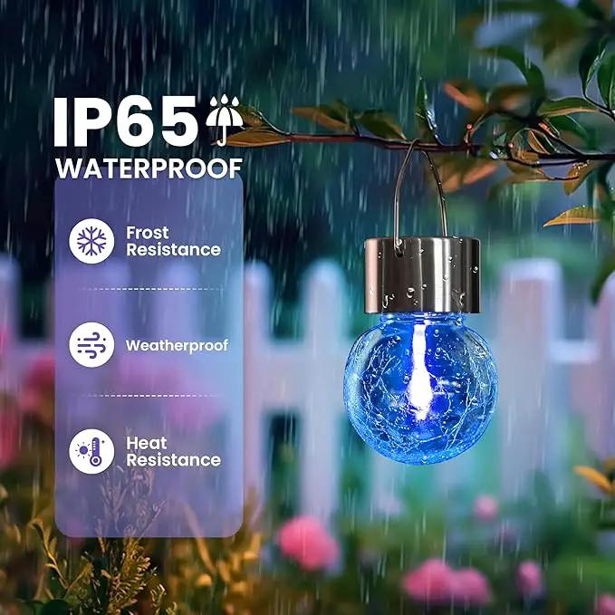 Hanging Solar Lights Outdoor, 4 Pack Moving Led Beads, Solar Powered Waterproof, Multiple Colors by GreenHaven Gardens