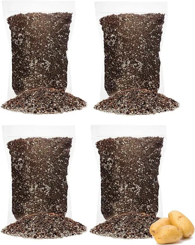 Premium Organic Potting Soil - 20 Quart - The Ideal Growing Medium for Delicious and Nutritious Homegrown Potatoes (4 Bags of 5 Quart) by GreenHaven Gardens