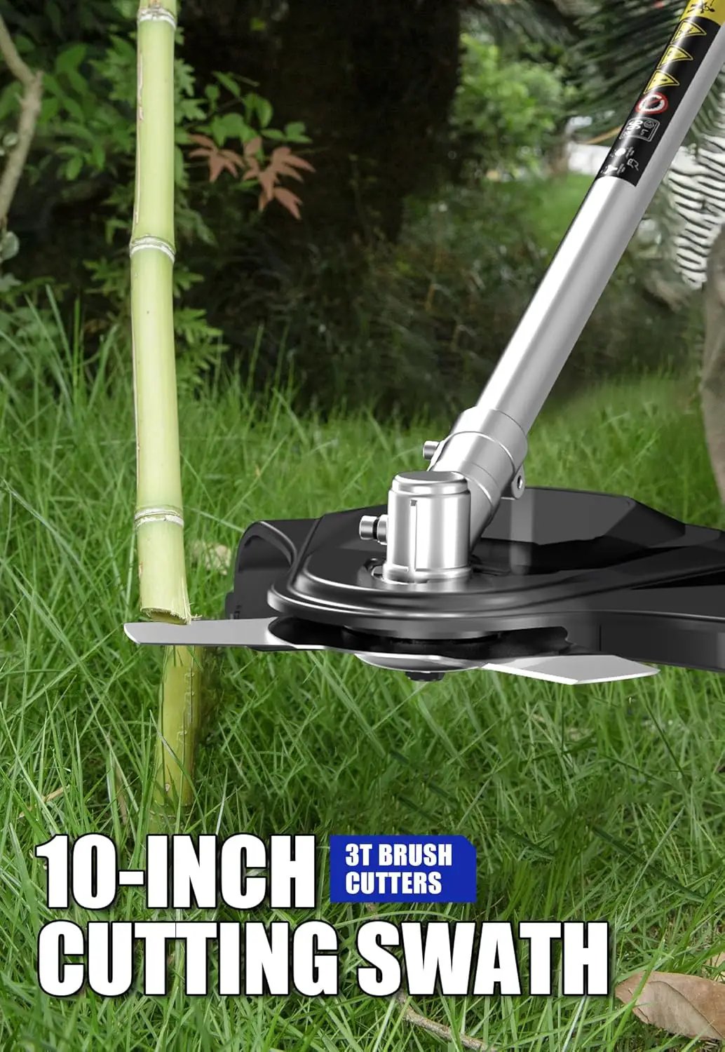 WILD BADGER POWER 40V Cordless Weed Wacker, String Trimmer/Edger, Pole Saw, Hedge Trimmer and Brush Cutter Blade, Attachment Capable 4-in-1 Multi-Tool Kit with 2 * 20V 4Ah Battery and 1*Charger by GreenHaven Gardens