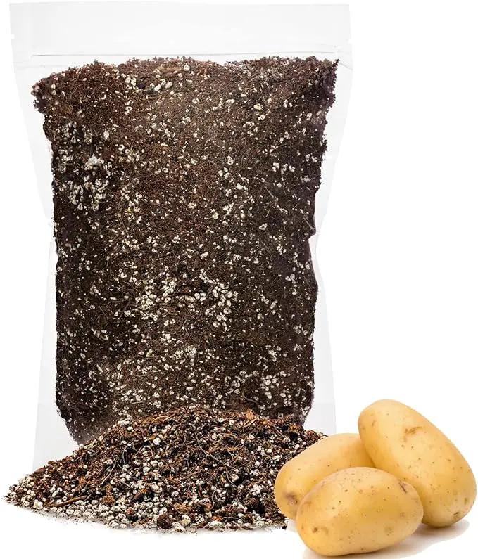 Premium Organic Potting Soil - 4 Quart - The Ideal Growing Medium for Delicious and Nutritious Homegrown Potatoes by GreenHaven Gardens