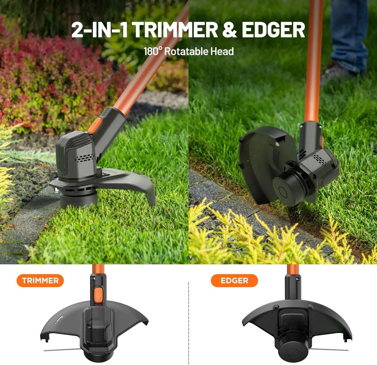 Litheli Cordless Weed Wacker 12 Inch, U20 Handy+ 20V String Trimmer & Weed Eater with 2.0Ah Battery, Grass Trimmer Tools for Garden, Yard and Farm by GreenHaven Gardens