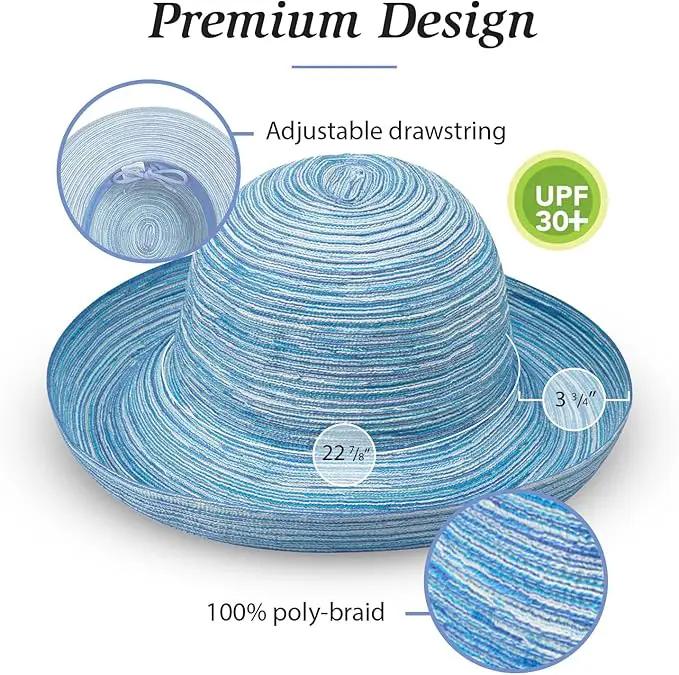 Wallaroo Hat Company Women’s Sydney Sun Hat - UPF 30+ Sun Protection, Packable, Adjustable, Medium - Beach, Travel, Wide Brim by GreenHaven Gardens