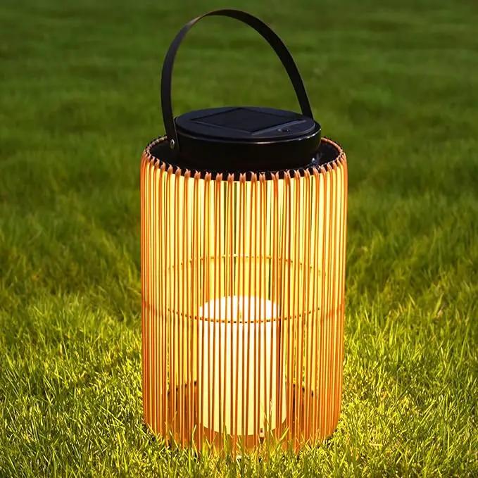 Solar Lanterns for Outdoor Waterproof, ZBLUXBZ Outdoor Table Lamp for Outside Hanging Solar Lights, LED Garden Cordless Lights Perfect for Patio and Pathway Lighting (11-inch Height, Yellow) by GreenHaven Gardens
