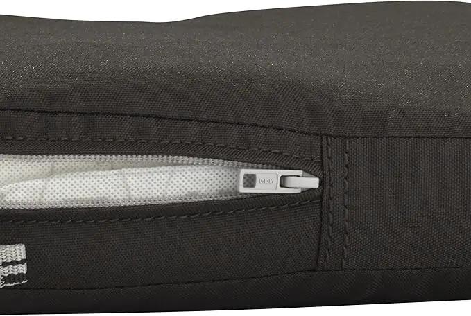 Classic Accessories Ravenna Water-Resistant 17 x 15 x 2 Inch Patio Seat Cushion, Espresso by GreenHaven Gardens