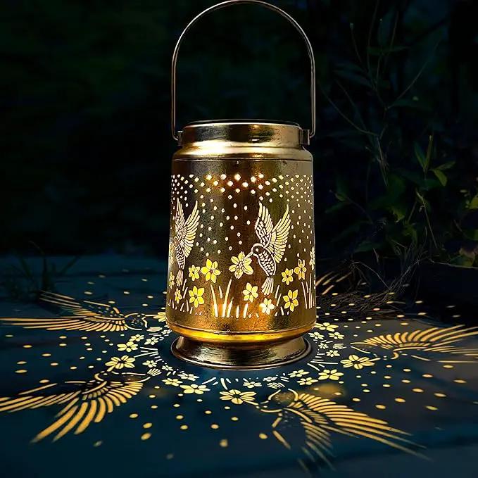 KY&BOSAM Solar Lanterns Outdoor Waterproof Hummingbird Garden Decor Birthday Gifts for Women Mom Grandma Hanging Solar Lights Outdoor Metal LED Lantern Outside for Yard Patio Backyard Porch Pathway by GreenHaven Gardens