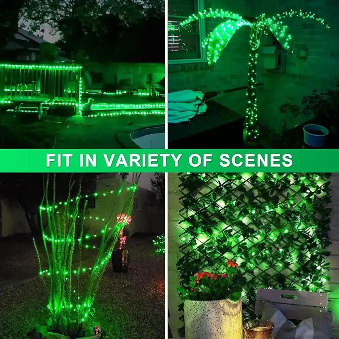 JMEXSUSS 4 Pack Green Solar Christmas Lights, Total 400 LED 132FT Solar String Lights Outdoor Waterproof, 8 Modes Copper Wire Solar Fairy Lights for Patio Garden Yard Tree Christmas Decor by GreenHaven Gardens