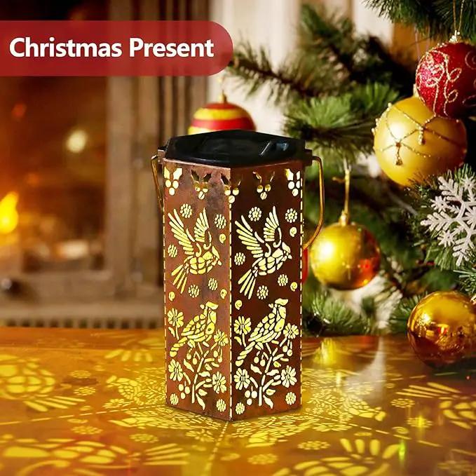 Outdoor Solar Lanterns Cardinal Bird Gift for Women/Mom/Grandma/Sister,Solar Lanterns Outdoor Waterproof Butterfly, Garden Decor,Christmas,Mother's Day,Thanksgiving Gifts,Solar Decoration for Yard by GreenHaven Gardens