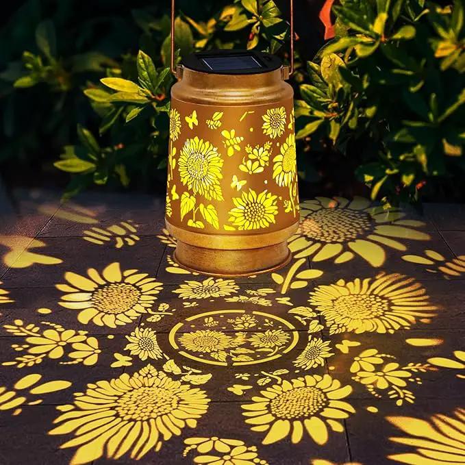 2 Pack Sunflower Solar Lanterns Outdoor Waterproof,Solar Lights Garden Decor Gifts for Mom Women Grandma Decoration Outside for Yard, Patio,Backyard,Porch by GreenHaven Gardens