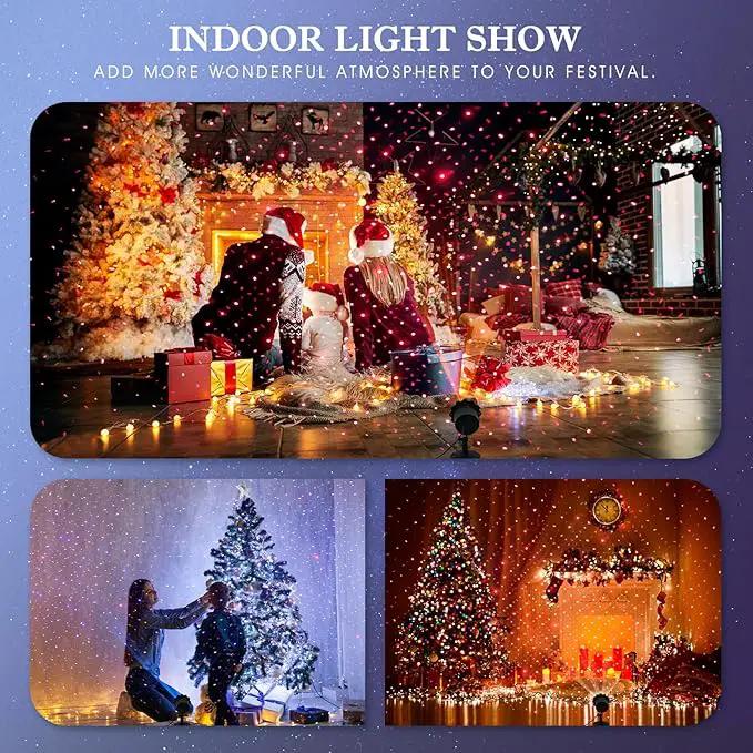 Christmas Laser Light Projector - Outdoor Projector Laser Lights Waterproof Remote Control, Red Green and Blue Star Show Decorations for Holiday Party Garden by GreenHaven Gardens