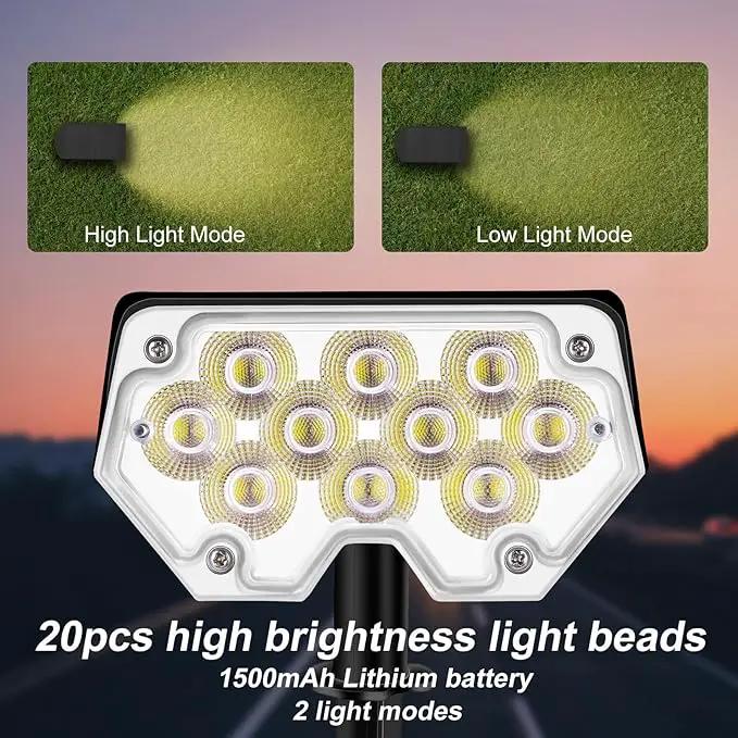 All-New Solar Spot Lights Outdoor Waterproof，20 LEDs Solar Tree Lights with 2 Modes, Landscape Spotlights for Pathway, Patio, Garden, Trees, Pool(4 Pack,Warm Light) by GreenHaven Gardens