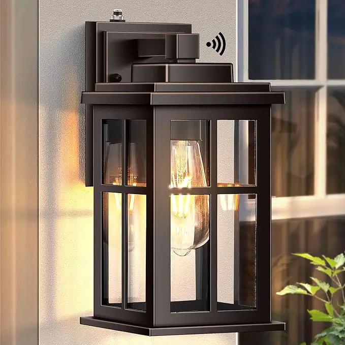 Dusk to Dawn Outside Lights for House, Oil Rubbed Bronze Anti-Rust Aluminum Exterior Lighting Fixtures, Easy-to-Install Waterproof Modern Outdoor Wall Light for Porch, Garage, Front Door by GreenHaven Gardens