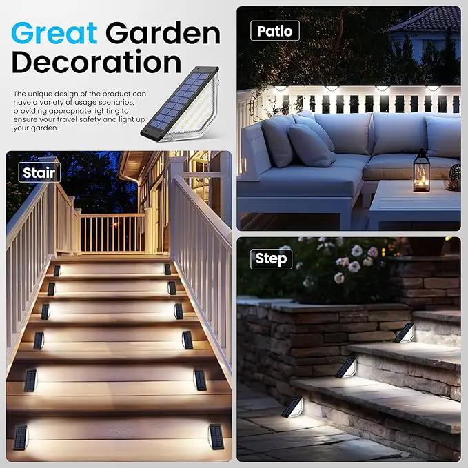 SOLPEX Solar Step Lights Outdoor,Solar Deck Lights for Outside,Two-Sided Stair Lights with 33 LEDs,Waterproof IP65 for Garden,Fence,Deck,Steps,Stair,Porch（2 Pack,Cold White） by GreenHaven Gardens