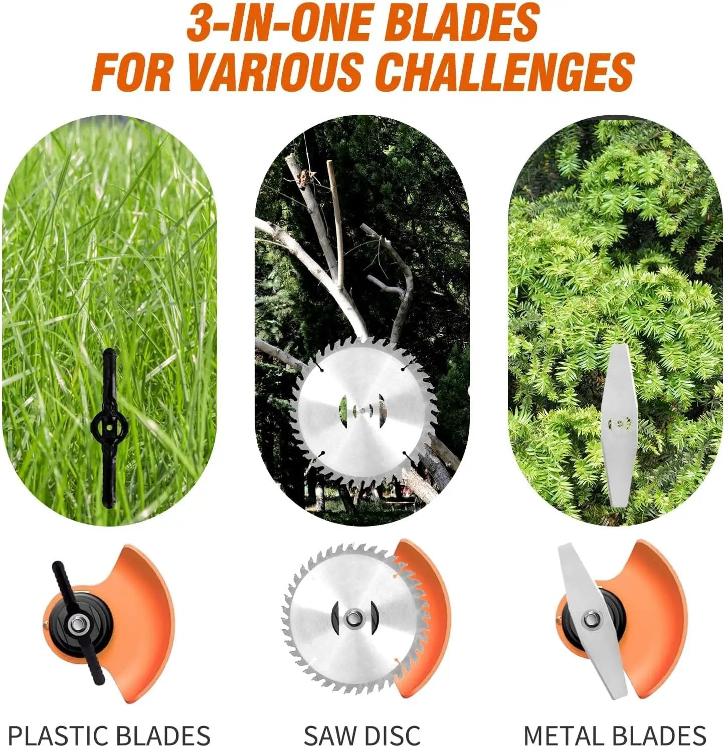 ALSO GO 21V Electric Weed Eater with Wheels,Cordless Battery Weed Wacker with Charger, 3 in 1 Brush Cutter/String Trimmer/Grass Trimmer/Lawn Mower,Edger for Garden and Yard Lawn,2 Batteries Include by GreenHaven Gardens