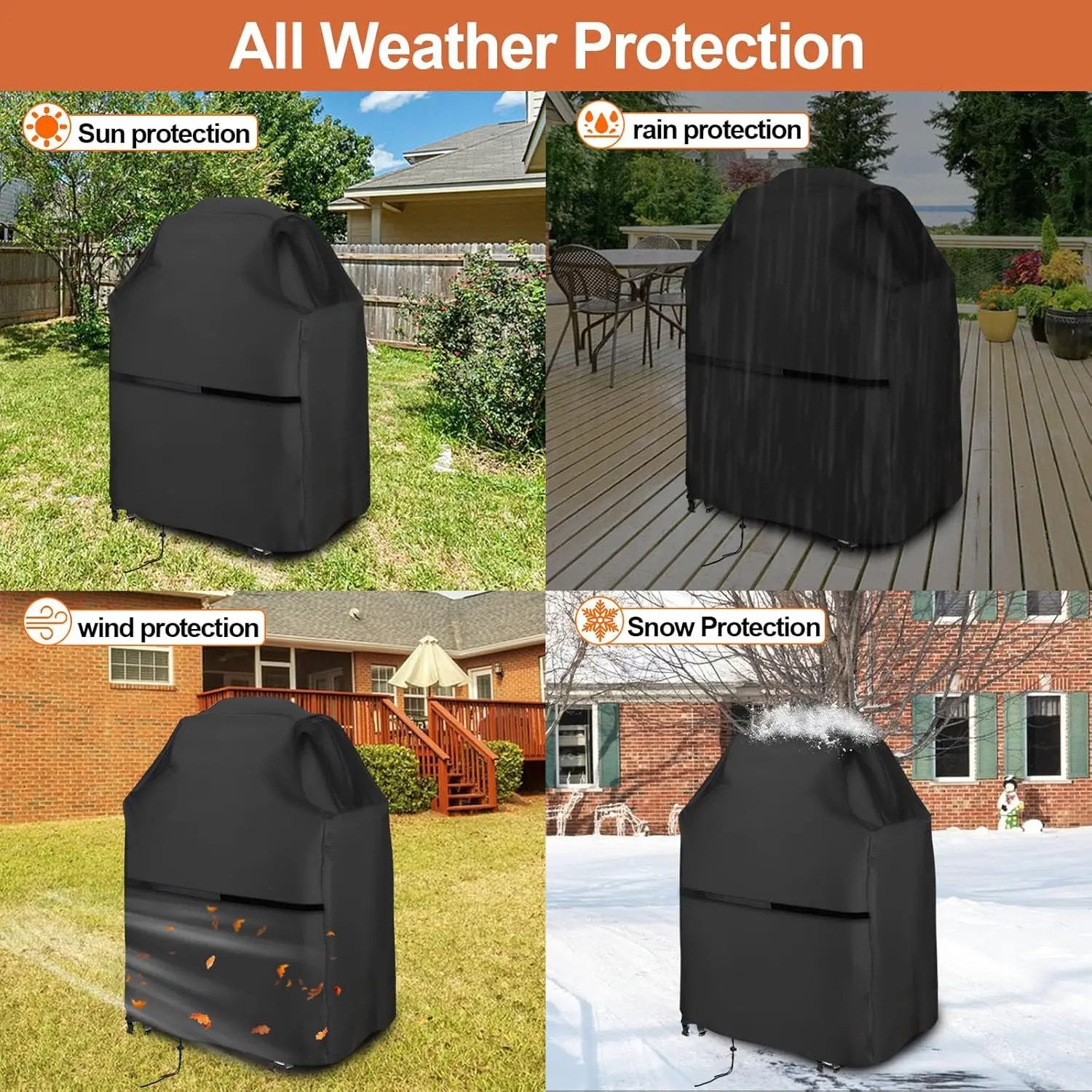 Grills Cover for Charbroil Performance Small Grill - CB1250116P6, Waterproof Gas Charcoal Smokers Grill Covers-32 W x 23" D x 40" H by GreenHaven Gardens