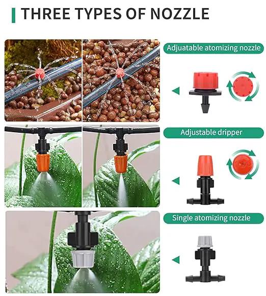 1/4 Drip Irrigation Fittings, 210 Pcs 1/4 Drip Irrigation Connectors Irrigation Fittings Kit for Flower Pot Garden Lawn (Spray,Micro Dripper,Straight Barbs,Tees,Elbows,End Plug,4-Way Coupling) by GreenHaven Gardens
