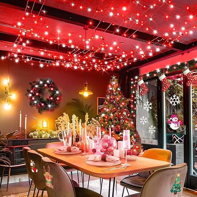 KNONEW 403ft 1000 LED Christmas String Lights Outdoor 8 Modes & Timer Fairy Light Plug in Waterproof for Xmas Yard Tree Wedding Party Holiday Decorations (Red and White) by GreenHaven Gardens