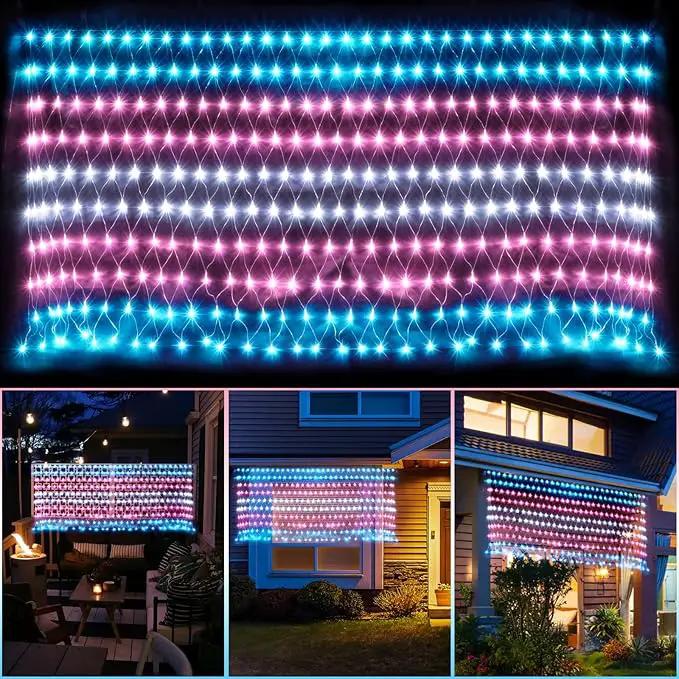 Trans Flag Lights Outdoor, 6.6x3.3 FT Trans Pride Flag Pride Decorations Connectable, 330LED Waterproof Transgender Flag with Lights, Pride Month Decorations for Room, Yard, Party, Office by GreenHaven Gardens