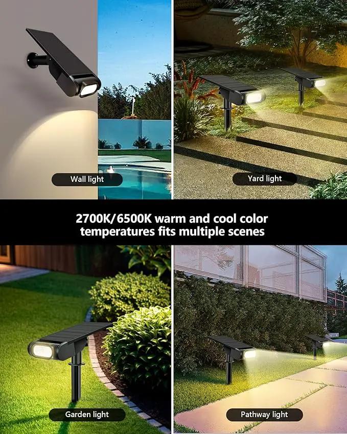 Solar Spot Lights Outdoor Waterproof IP67, RGB Landscape Lighting with Remote & Timer, Color Changing Solar Uplights Outdoor for Trees, Garden, Yard, and Pathway (2 Pack) by GreenHaven Gardens