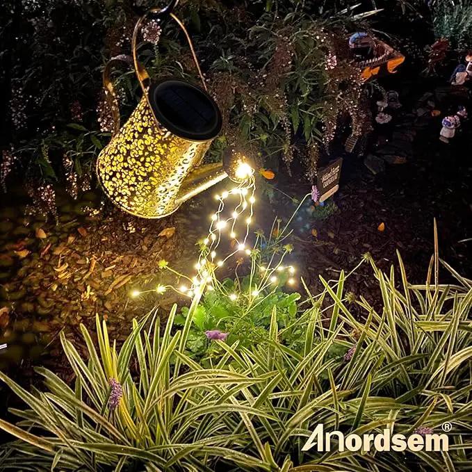 Anordsem Solar Watering Can Lights: Garden Light Waterproof Outdoor Yard Decoration - LED Fairy Hanging Lantern with Hook Patio Path Proch Decor - Gardening Gifts for Women Mom Grandma by GreenHaven Gardens