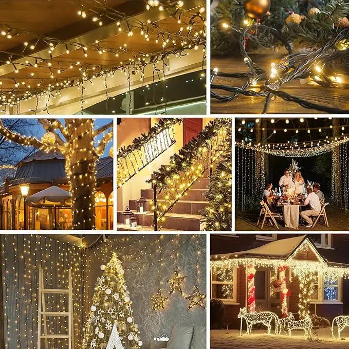 2 Pack Solar String Lights Outdoor, 200 LED Extra-Long 78 FT Solar Lights Outdoor with 8 Lighting Modes, IP65 Waterproof for Garden, Patio, Xmas, Balcony, Wedding, Party (Warm White) by GreenHaven Gardens