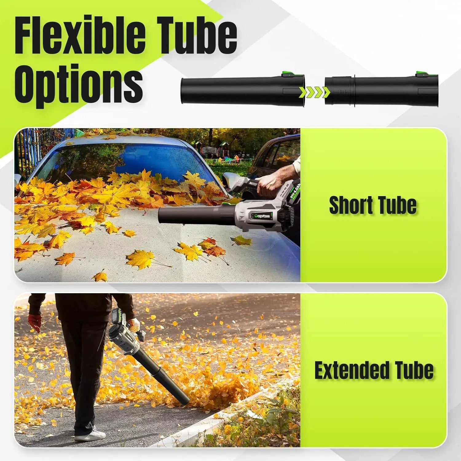 Leaf Blower Cordless, 2 x 4.0Ah with Battery and Charger, 5 Speed & Turbo Mode 650CFM 180MPH Blowers for Lawn Care, Lightweight Electric Leaf Blowers for Lawn and Yard Care, Blowing Leaves Snow by GreenHaven Gardens