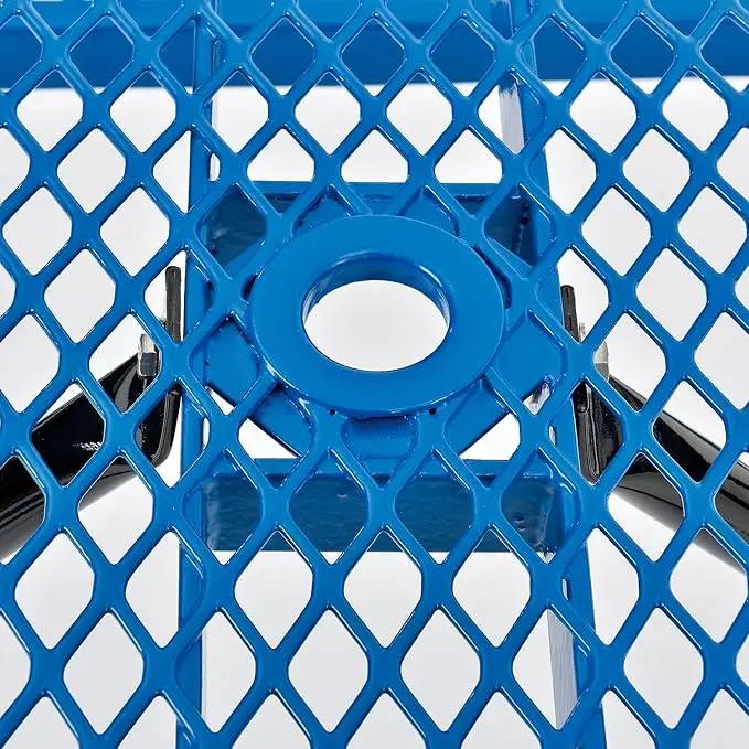 Global Industrial 4' Rectangular Expanded Metal Picnic Table, 48" L x 62" W,Blue by GreenHaven Gardens