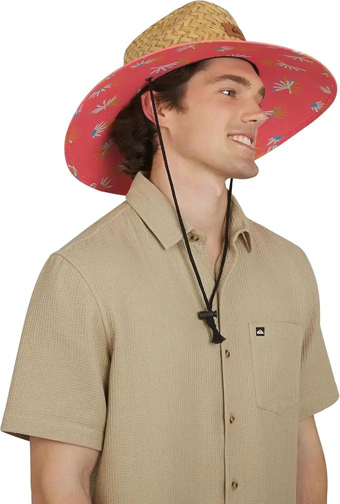 Quiksilver Men's Wide Brim Outdoor Lifeguard Straw Sun Hat by GreenHaven Gardens