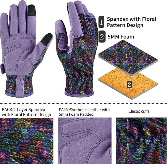 Gardening Gloves for Women and Men, Garden Gloves with Touch Screen, Thorn Proof Puncture Resistant Working Gloves, Gardening Gifts for Women, Size Medium by GreenHaven Gardens
