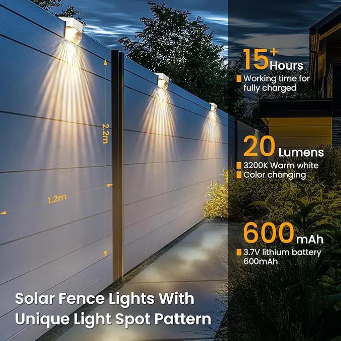 SOLPEX Solar Fence Lights Outdoor,Solar Deck Lights Waterproof Led Solar Lights for Outdoor Stairs,Step,Patio,Yard,Garden,Balcony and Porch,12 Pack Shell-Like Light Spots(White Shell,Warm White&RGB) by GreenHaven Gardens