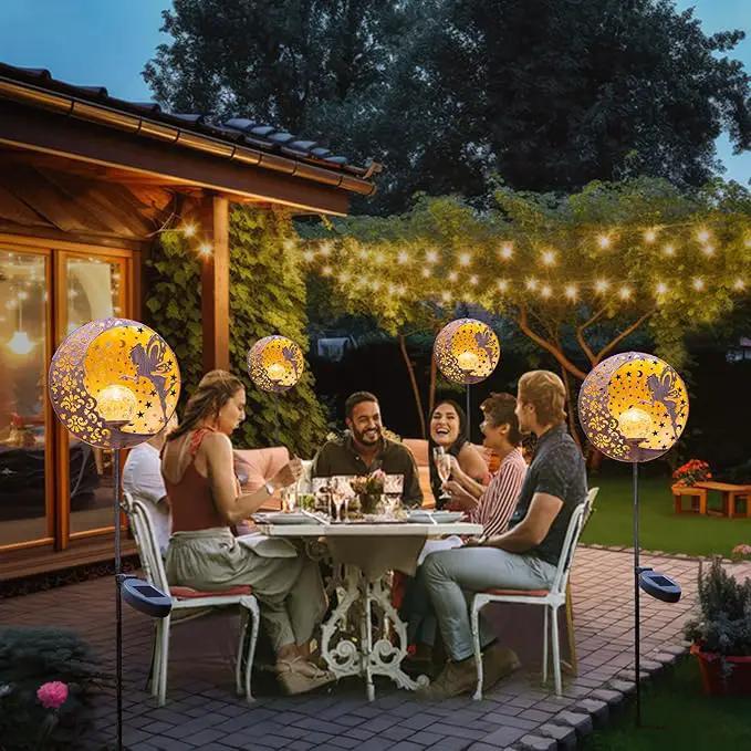 Tryme Solar Fairy Garden Lights - Moon Star Glass Globe Pathway Stake, Waterproof Outdoor Decorative Lights for Patio, Yard, Lawn by GreenHaven Gardens