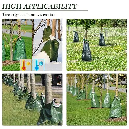 8 Pack 20 Gallon Capacity Watering Bags for Tree, 6-8 Hours Slow Release Tree Water Bags, Reusable Tree Watering Bag, Premium PVC Gator Bags for Healthier Trees, Sapling, Plant by GreenHaven Gardens