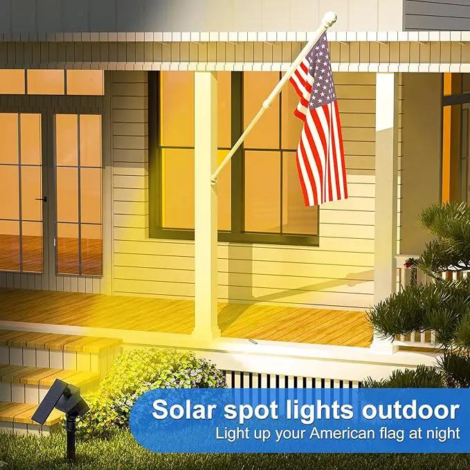 Solar Spot Lights Outdoor, [8 Pack/50LED] Solar Lights Outdoor Waterproof IP67, Dusk-to-Dawn 3 Lighting Modes Adjustable Landscape Spotlight for Garden, Yard, Pathway by GreenHaven Gardens
