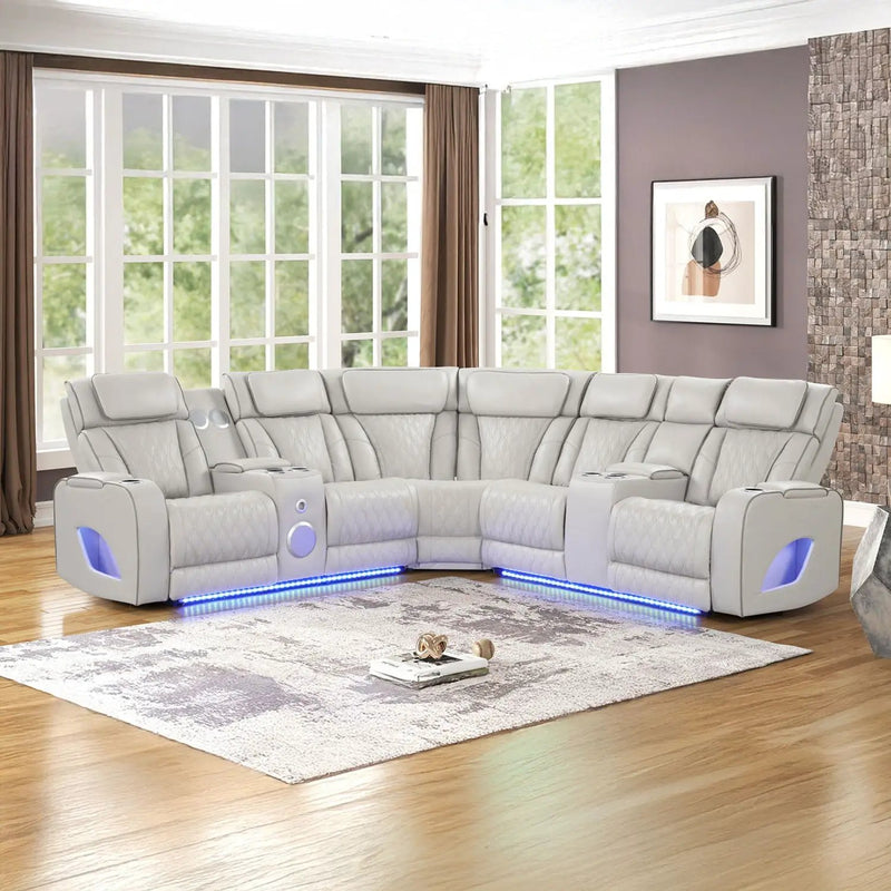 Fortuner - Power Recliner Sectional Sofa by HouseOfZazla