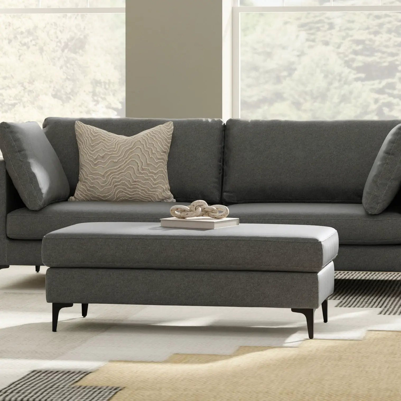 Ava - Versatile Mid Century Ottoman by HouseOfZazla