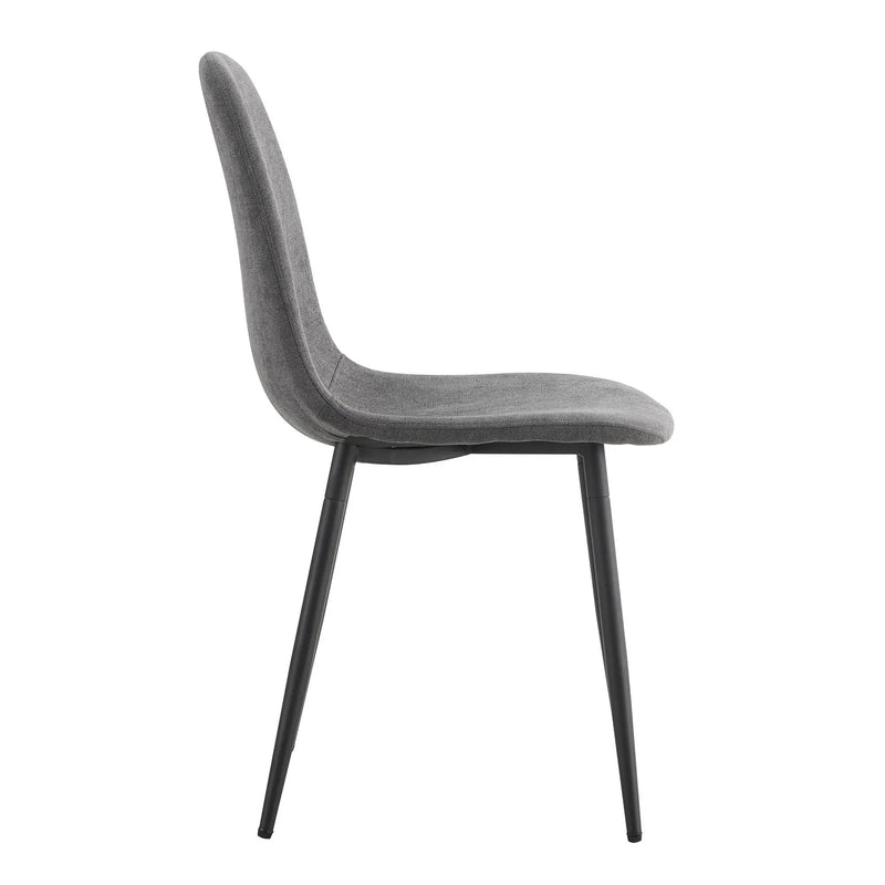 Modern Medieval Style Cushioned Side Chairs Set With Metal Legs For Kitchens by Unique Piece Furniture
