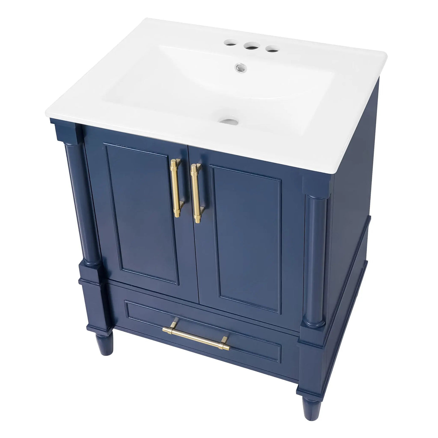 Bathroom Vanity With Ornate French Cylinder Legs, Soft Close Drawer by HouseOfZazla