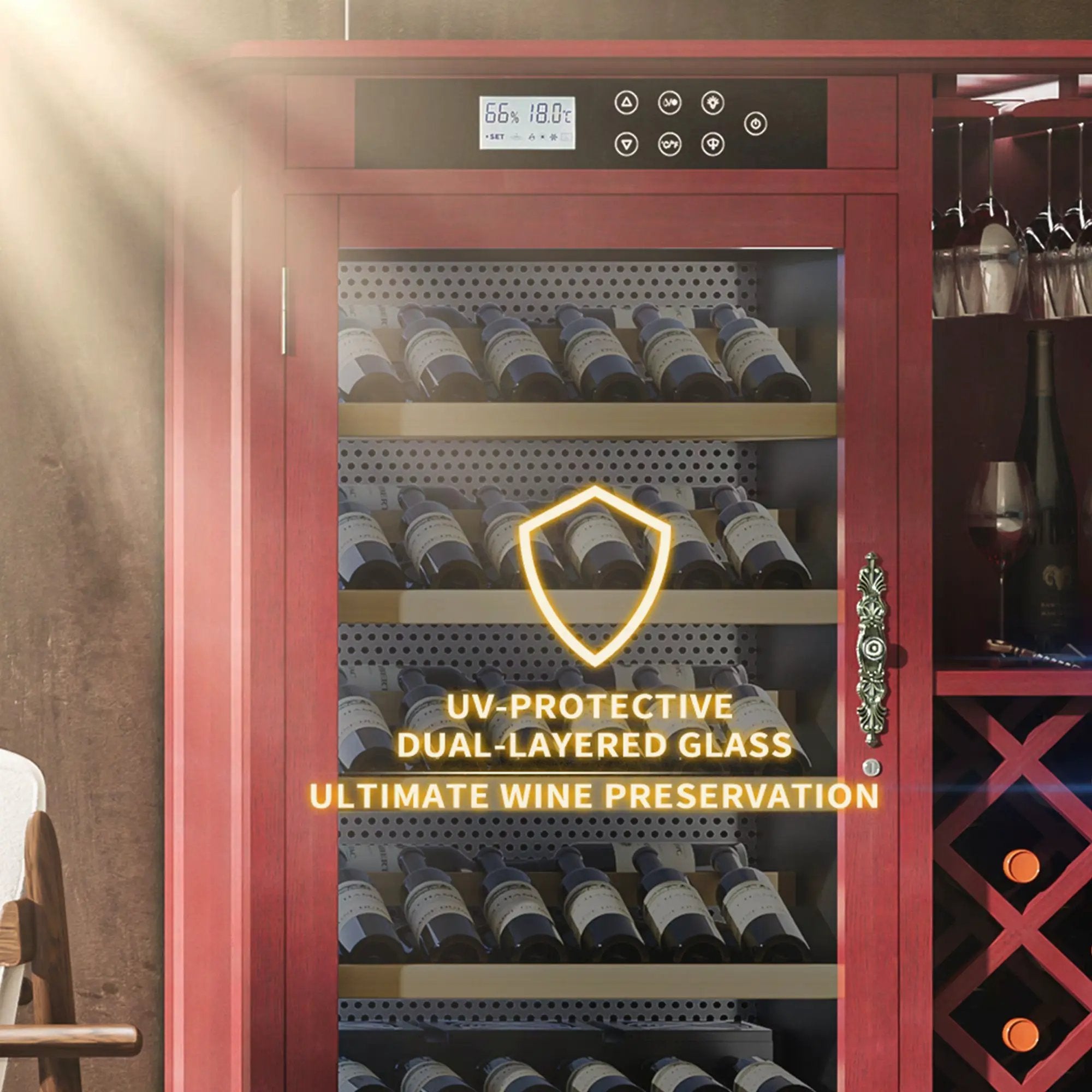 69 Bottles Wood Wine Refrigerator Cabinet by HouseOfZazla